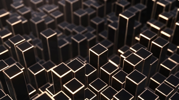 Background From Black and Golden Squares alt