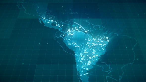 Globalization Latin America Map 4K