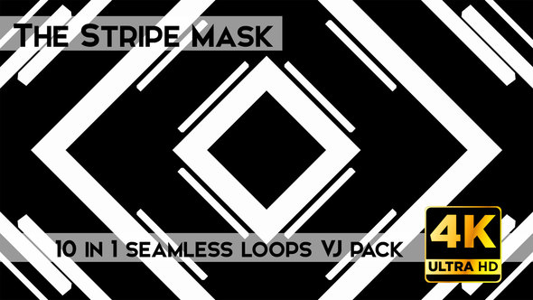 The Stripe Mask VJ Loops Pack