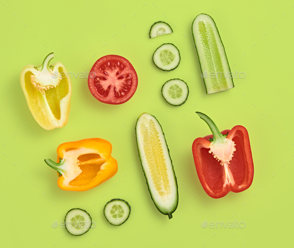Vegetables Vegan Creative Set.Food Cooking Concept - Stock Photo - Images