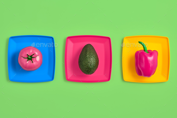 Vegetables Vegan Creative Set.Food Cooking Concept - Stock Photo - Images
