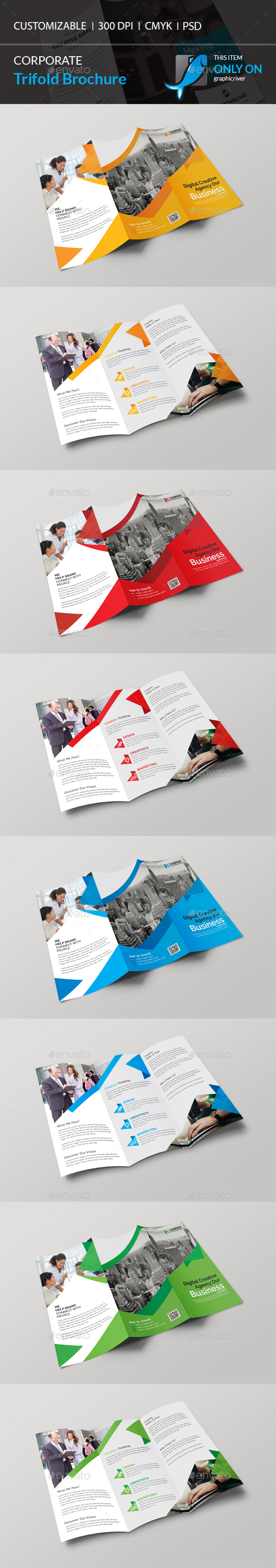 Corporate Trifold Brochure in Brochure Templates