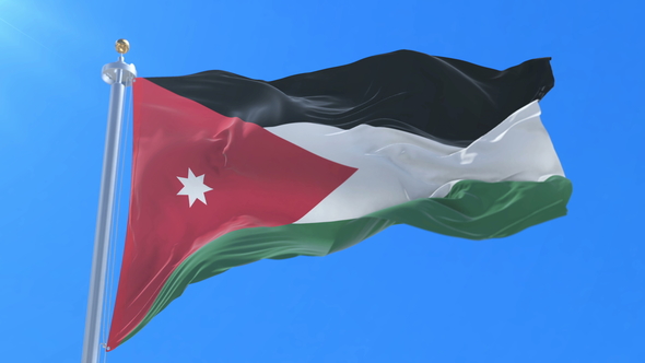 flag of jordan waving by ianm35 videohive