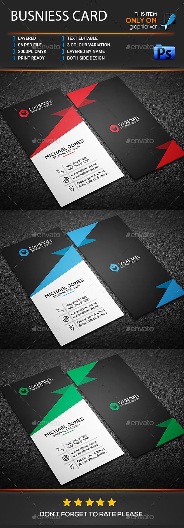 Business Card Templates Designs From Graphicriver