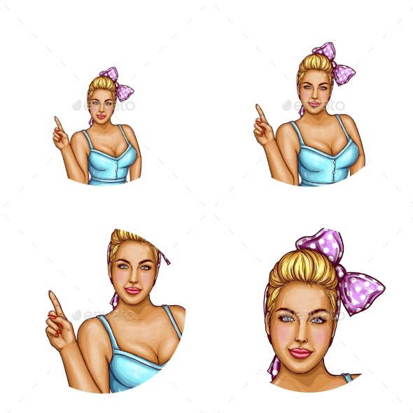 Vector Avatar of Blonde Overweight Woman - People Characters