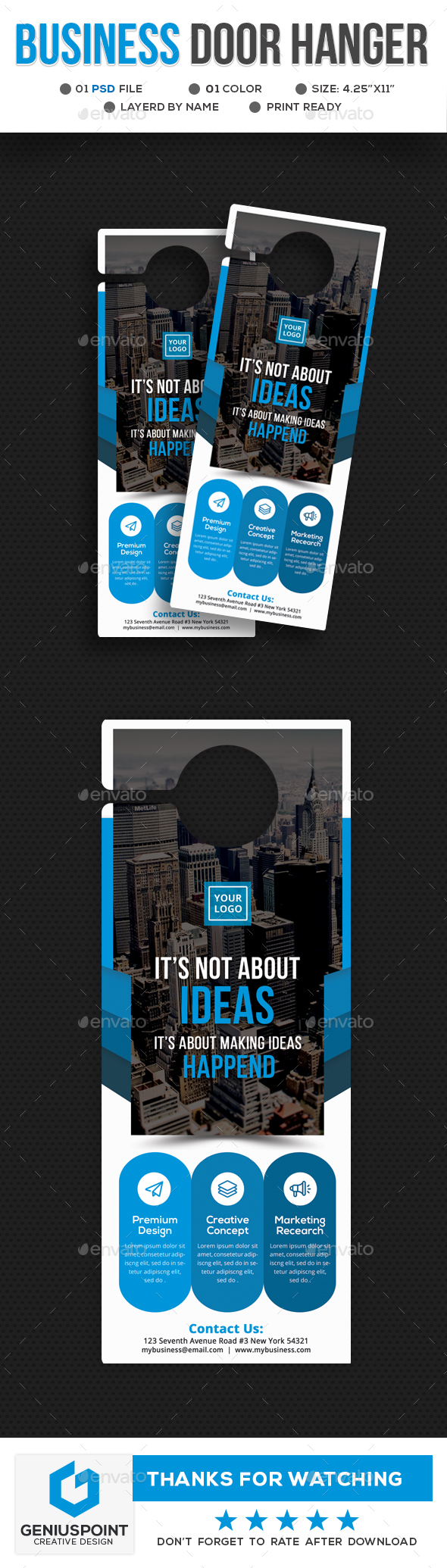 Business Door Hanger - Miscellaneous Print Templates