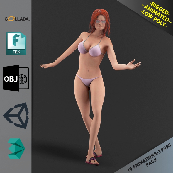 Bikini Girl Clothes - 3Docean 22000475