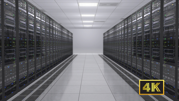 Server Room With Working Computers of Data