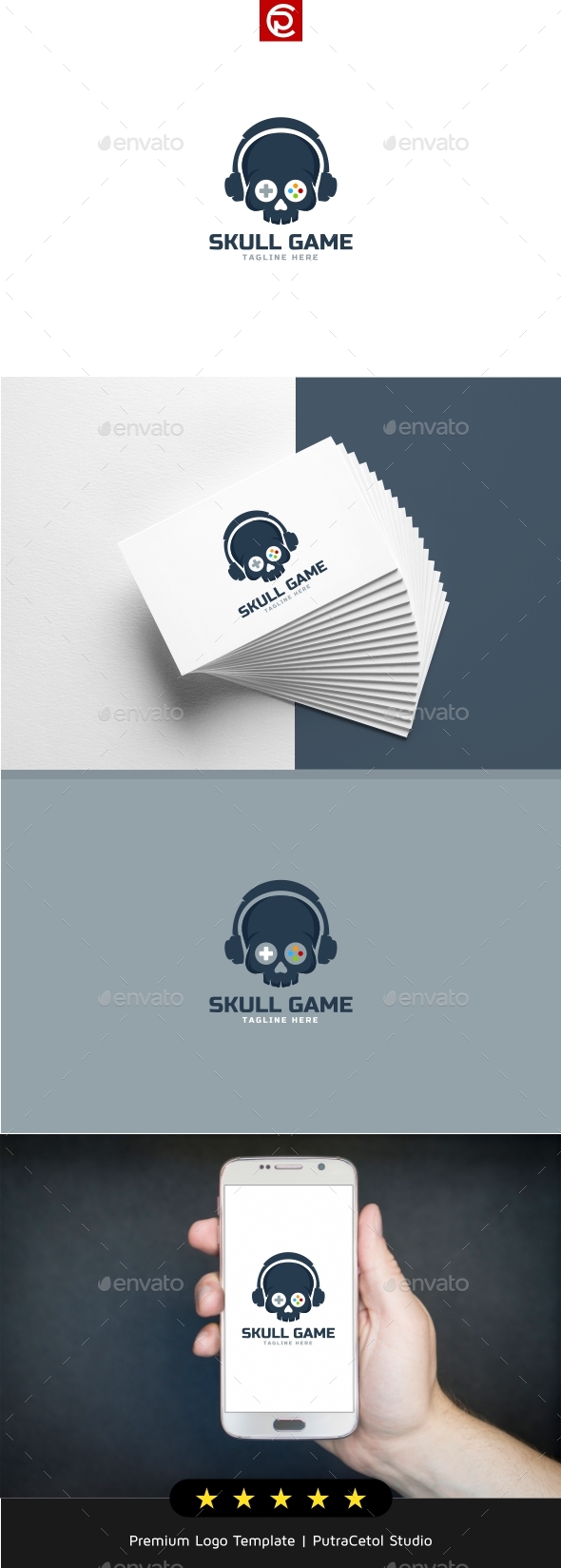 Skull Game Logo - Objects Logo Templates