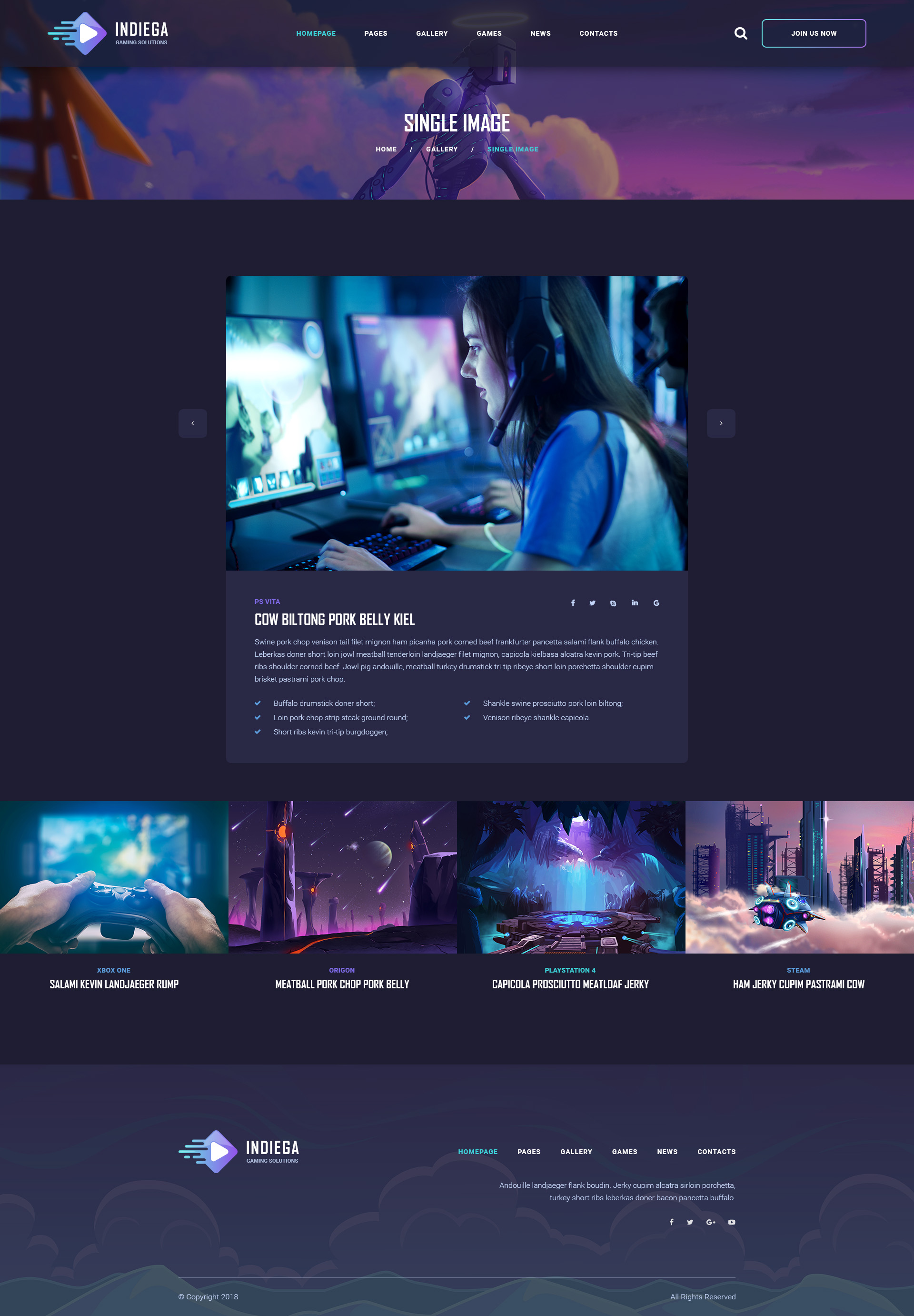 Indiega - Gaming PSD Template by DENYSTHEMES | ThemeForest