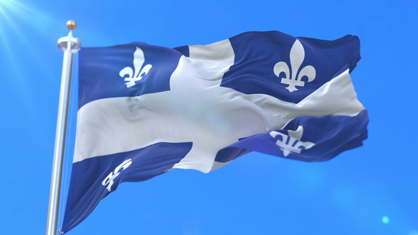 Flag of Canadian Province of Quebec by ManuMata | VideoHive