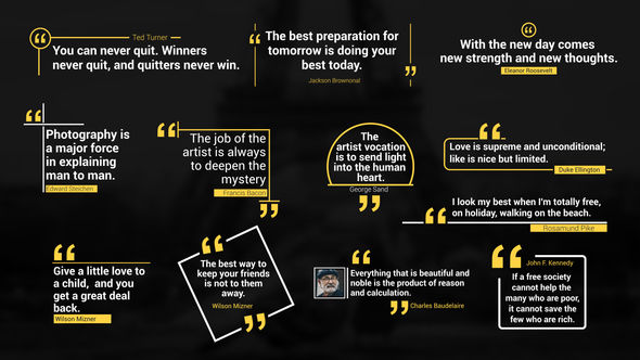 Modern Quotes Pack Elements template preview