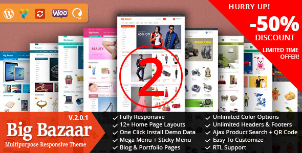 BigBazaar - Multipurpose Responsive Ecommerce Theme - WooCommerce eCommerce