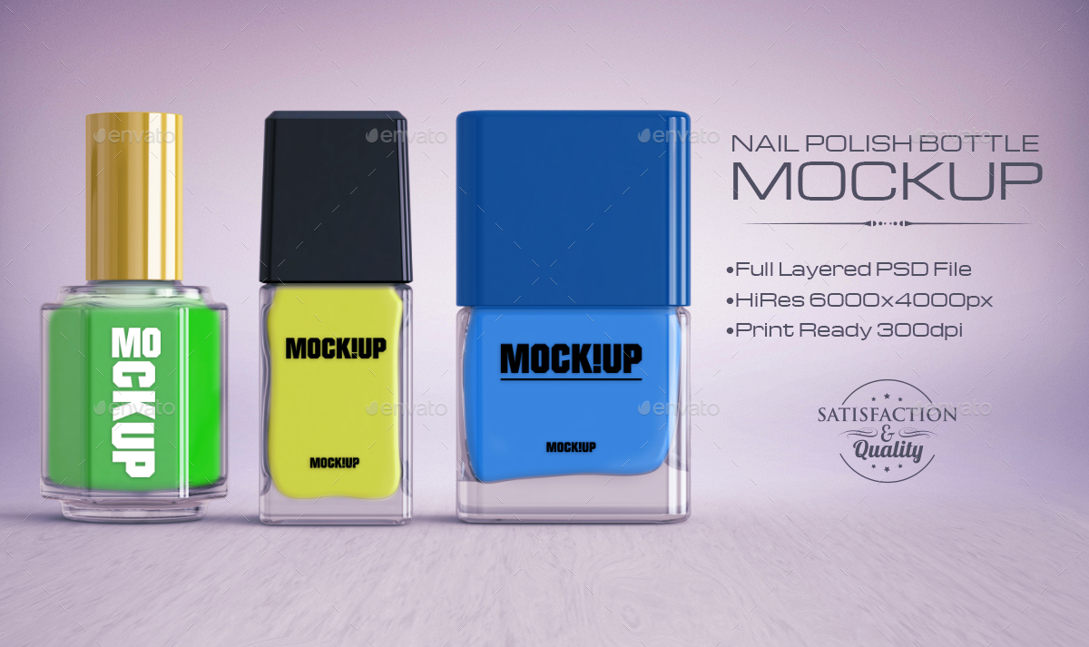 6 Nail Polish Mockups, Graphics GraphicRiver