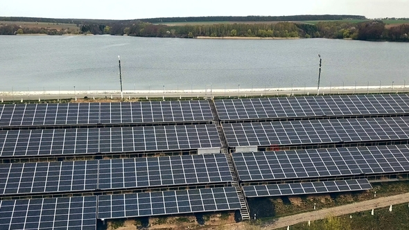 Solar Panels Near the River alt