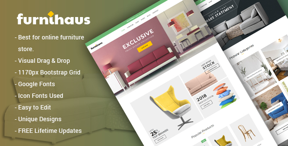 Furnihaus - Responsive Furniture WooCommerce WordPress Theme Free Download