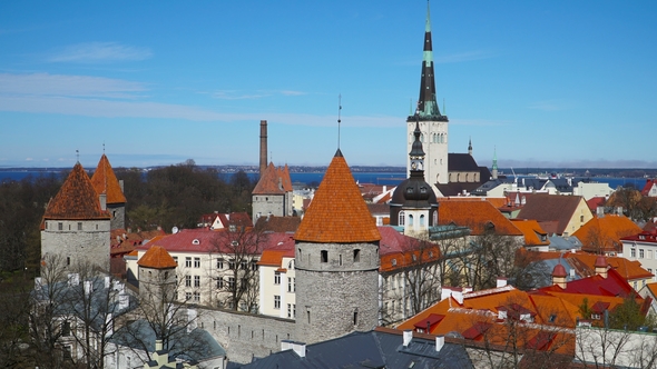 Panorama of Tallinn Old Town, Estonia alt