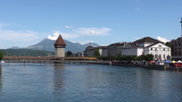 View of Historic Lucerne City Center, Switzerland alt