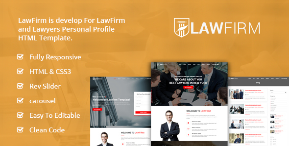 LawFirm – Responsive Landing HTML Template by ecreativesol