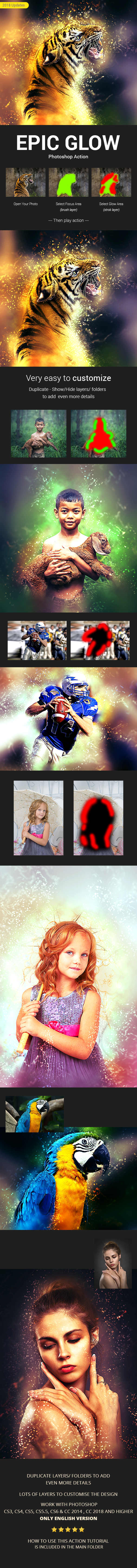 Epic Glow Photoshop Action - Photo Effects Actions