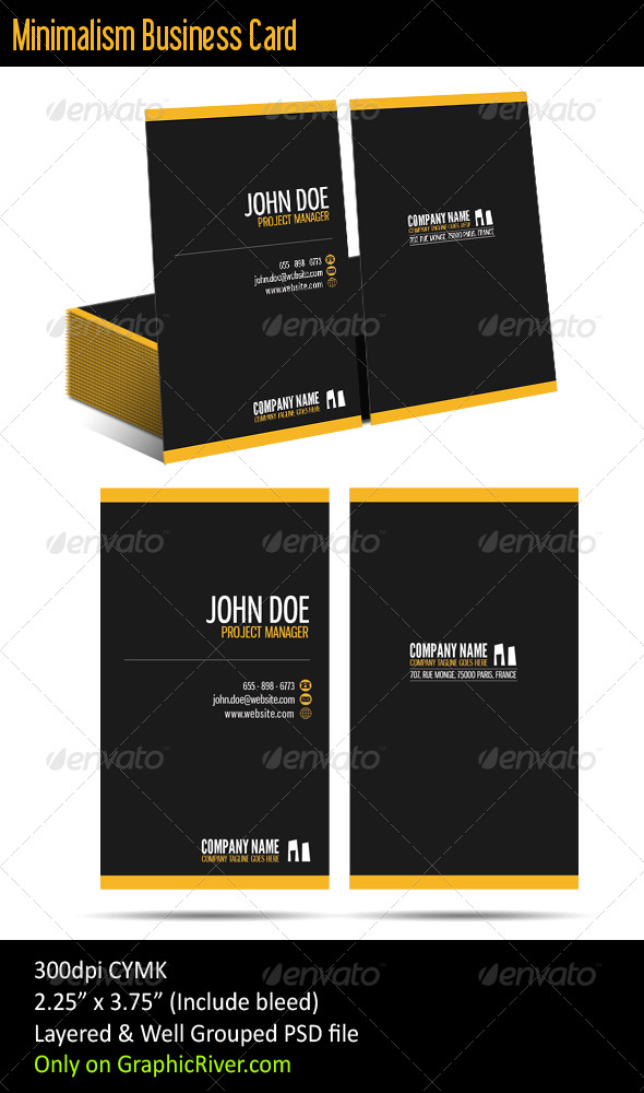 RD Minimalist Business Card - Corporate Business Cards