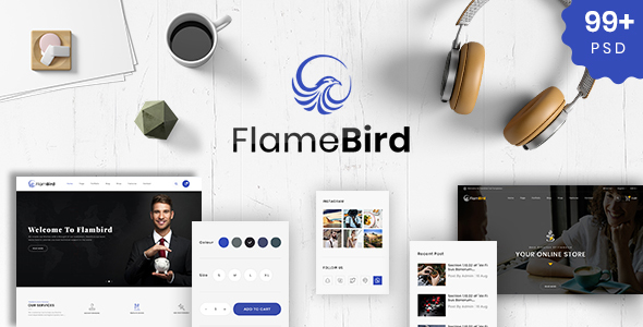 Flamebird - Multi-Purpose PSD Template - PSD Templates