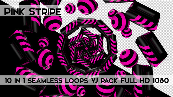 Pink Stripe Vj Loops Pack