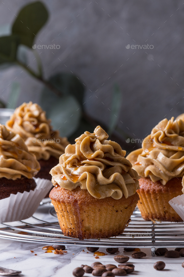 Homemade coffee cupcakes - Stock Photo - Images