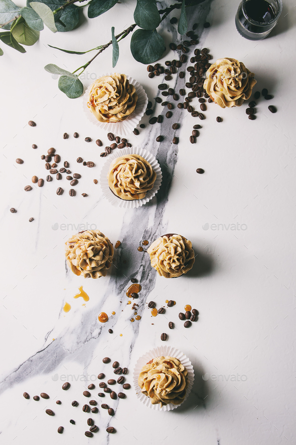 Homemade coffee cupcakes - Stock Photo - Images