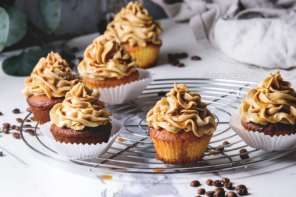 Homemade coffee cupcakes - Stock Photo - Images