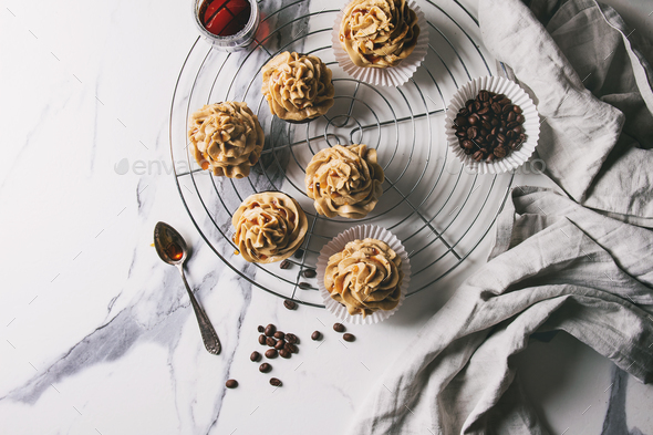 Homemade coffee cupcakes - Stock Photo - Images
