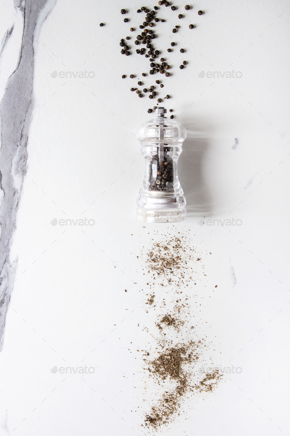 Variety of black peppers - Stock Photo - Images