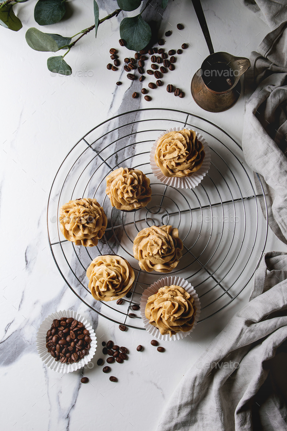 Homemade coffee cupcakes - Stock Photo - Images