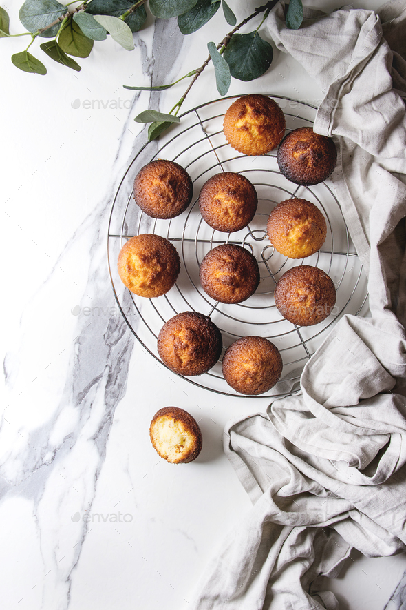 Homemade lemon muffins - Stock Photo - Images