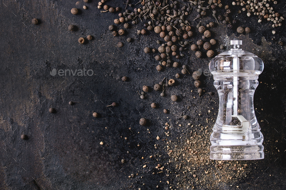 Variety of black peppers - Stock Photo - Images