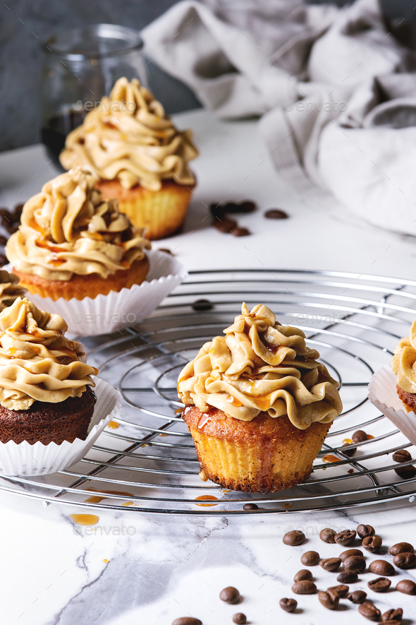 Homemade coffee cupcakes - Stock Photo - Images