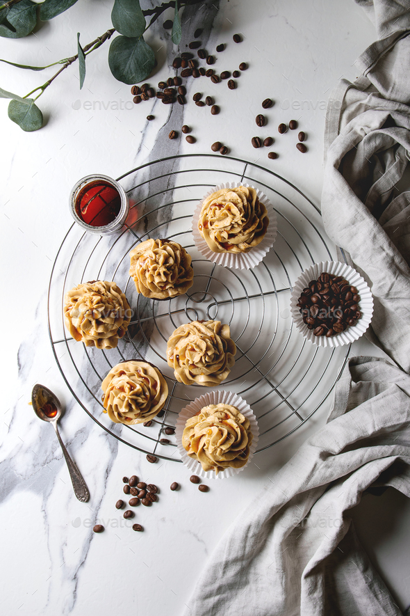 Homemade coffee cupcakes - Stock Photo - Images