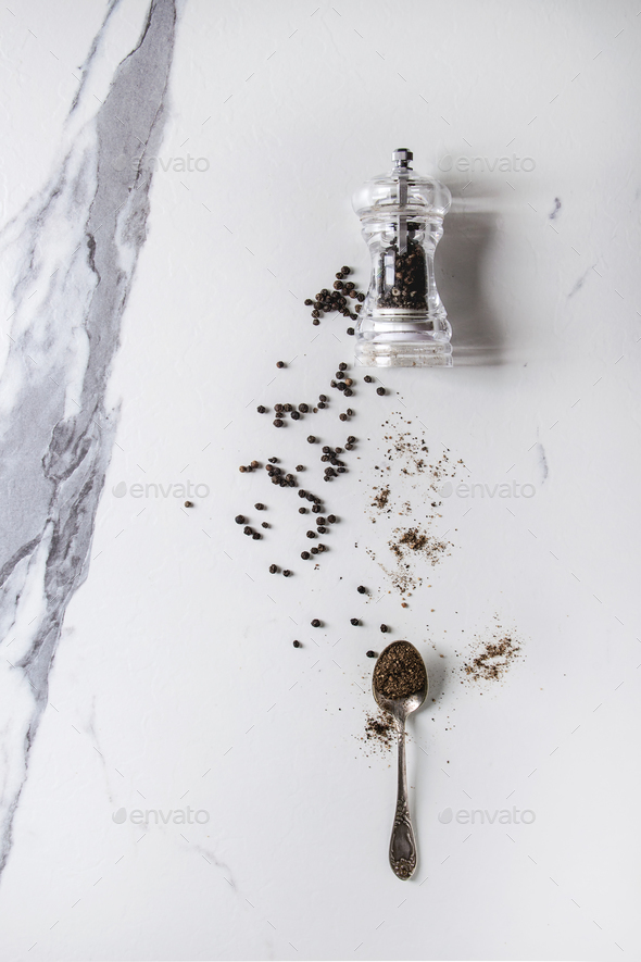 Variety of black peppers - Stock Photo - Images