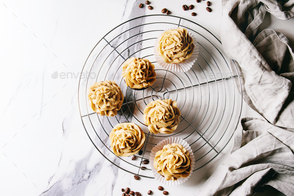 Homemade coffee cupcakes - Stock Photo - Images