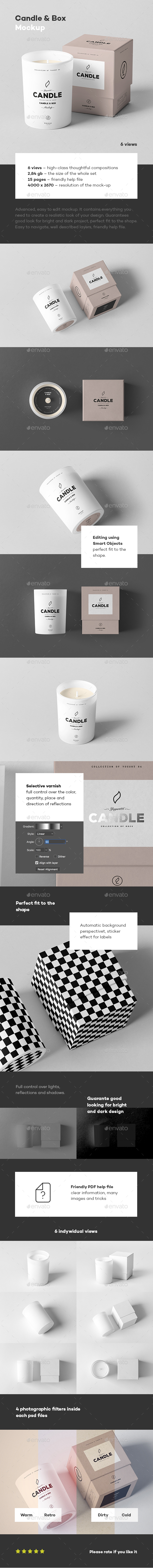 Candle & Box Mock-up - Miscellaneous Packaging