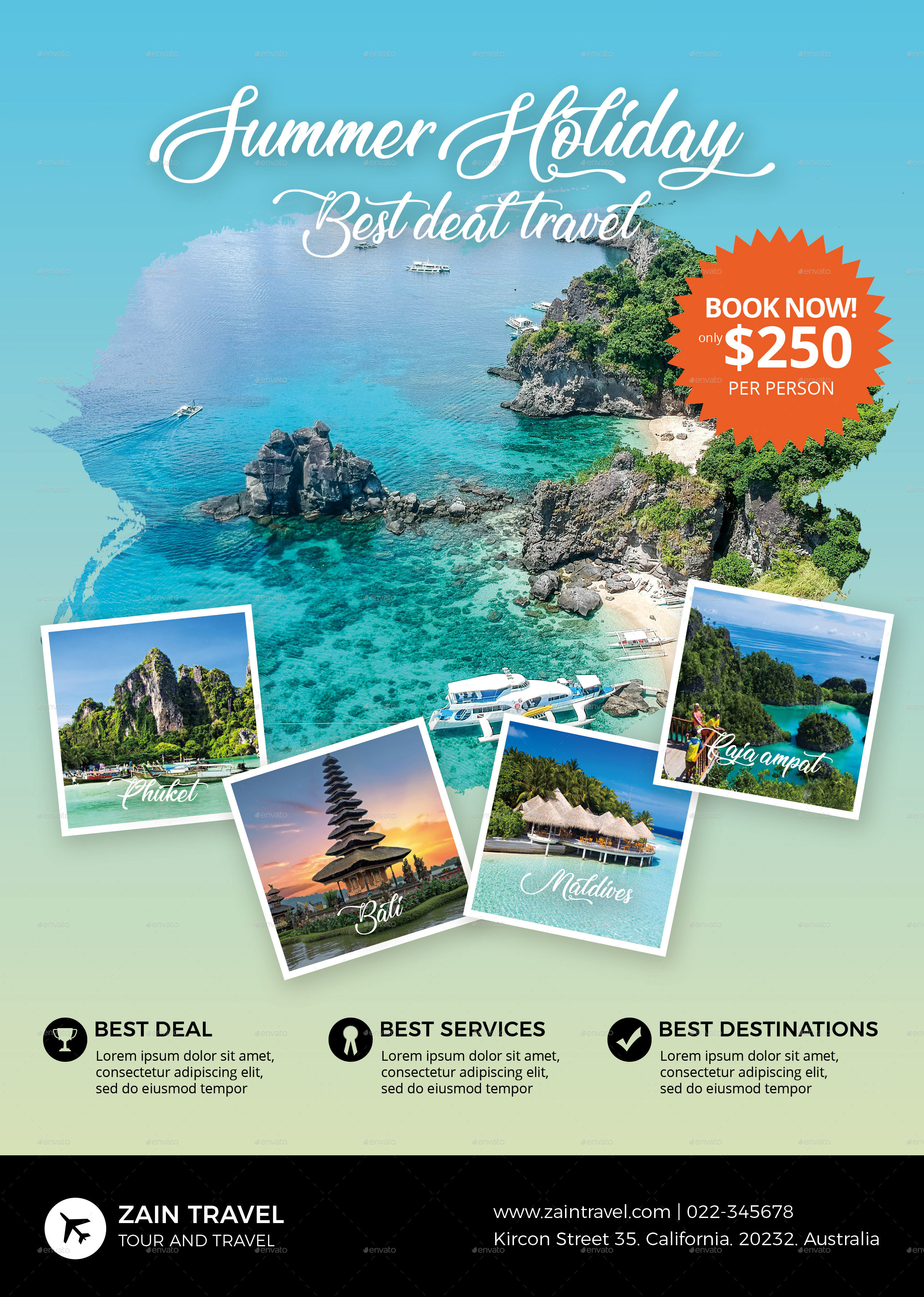 Travel Flyer Promo Template Print Templates GraphicRiver