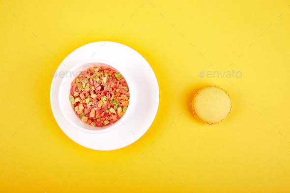 Sweet Dessert Macaron or macaroon - Stock Photo - Images