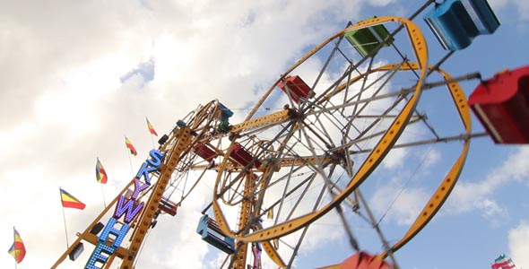 Skywheel Ride At A Fair Carnival