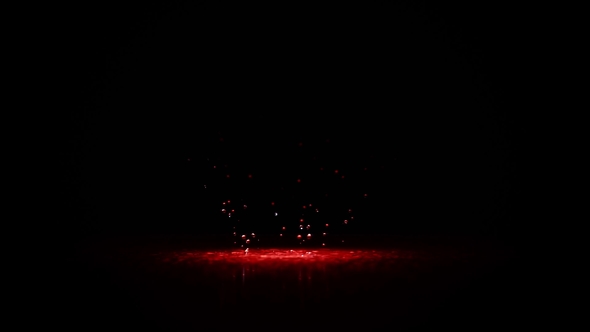 Crime Scene Red Liquid Droplets in Morgue. Water Drops in Blood Plash with Splashes alt