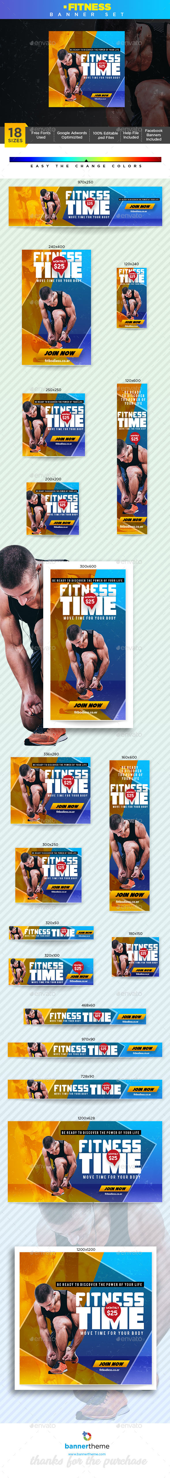Fitness Banner - Banners & Ads Web Elements