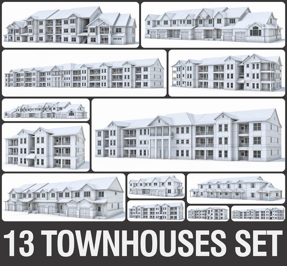 Townhouses Collection - 3Docean 22015828