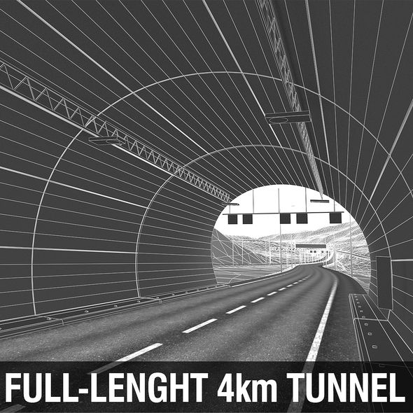 Tunnel with Terrain - 3Docean 22017468