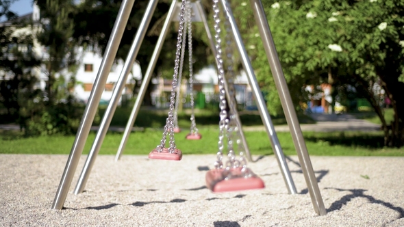 Empty Swings at Playground