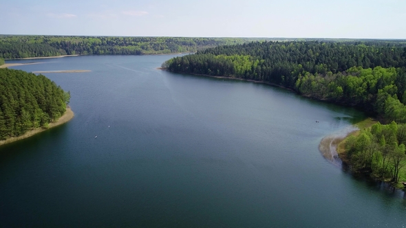 Beautiful Lake Aerial View