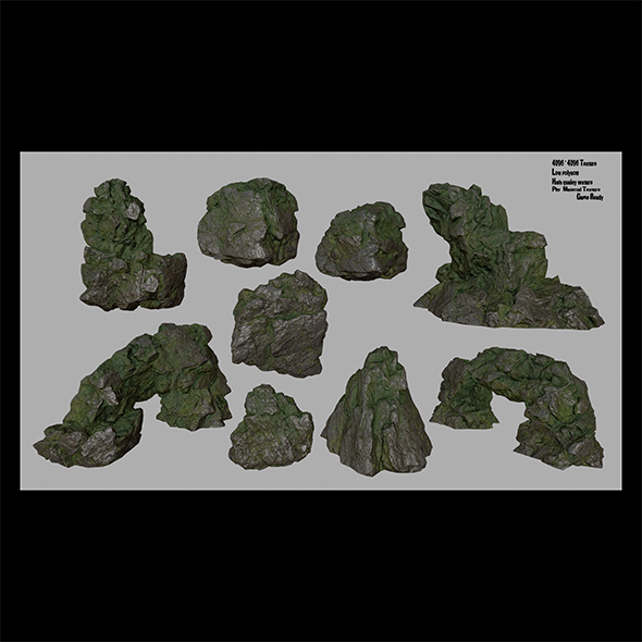 mossy rocks - 3Docean 22020032